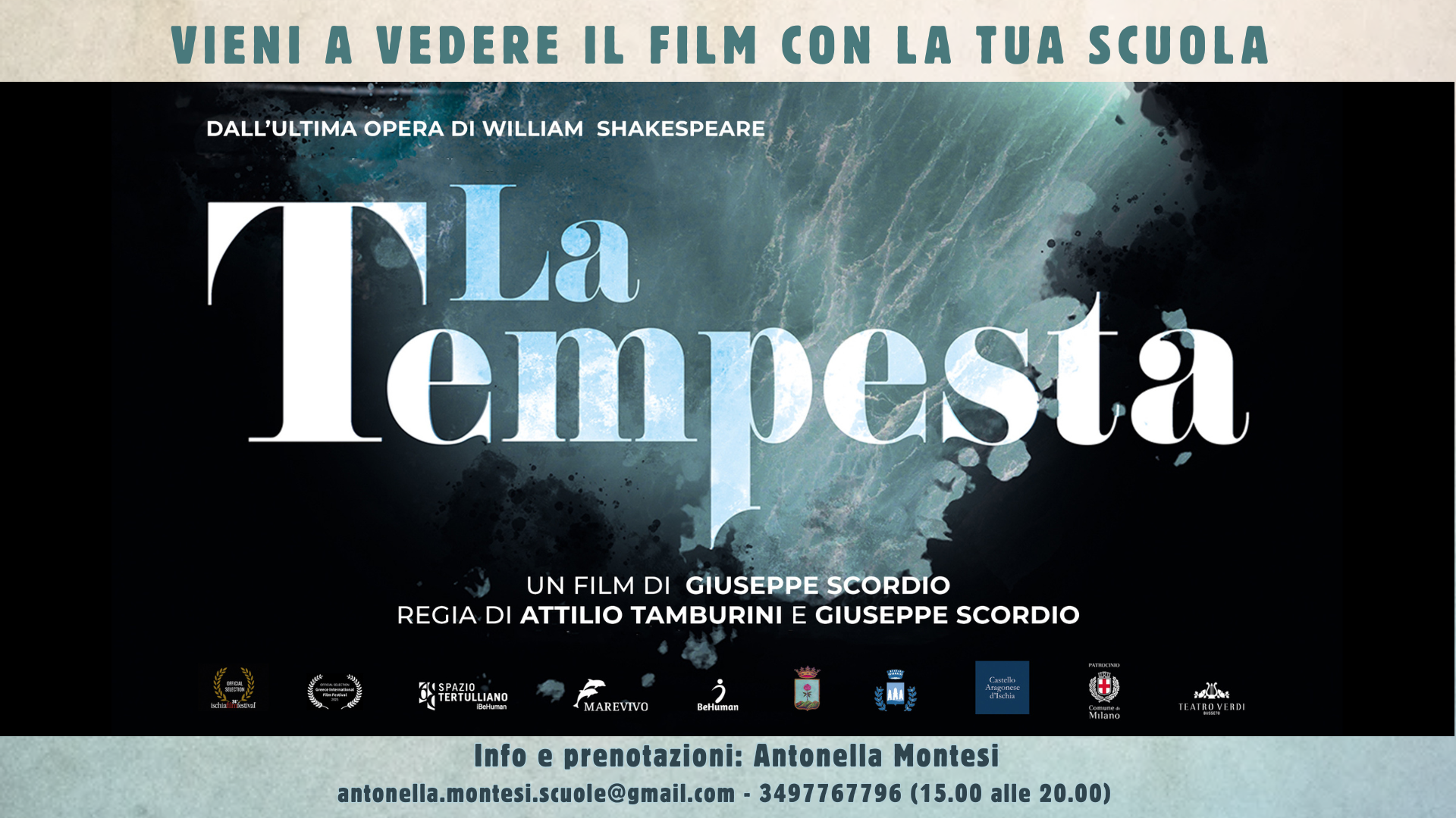 VIENI A VEDERE IL FILM CON LA TUA SCUOLA 21